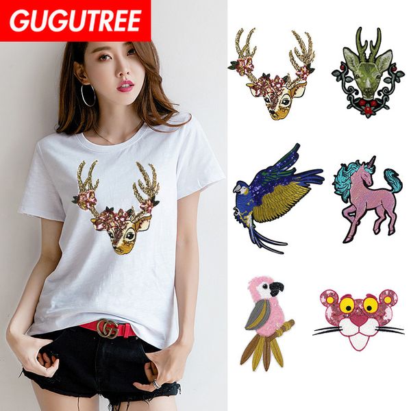 gugutree sequins embroidery big deer bird horse patch animal cartoon patches badges applique patches for clothing dxl-82, Black
gugutree sequins embroidery big deer bird horse patch animal cartoon patches badges applique patches for clothing dxl-82, Black