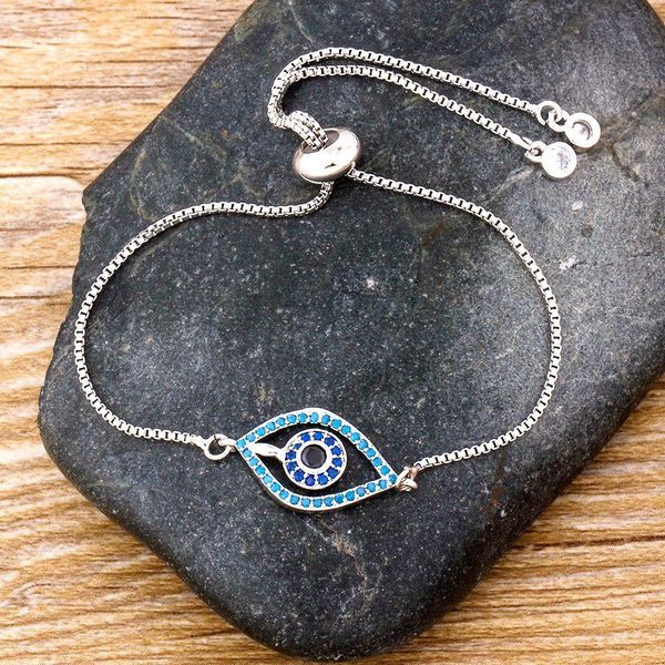 new arrival classicturkish evil eye bracelets for women micro pave zirconia adjustable charm fashion handmade chain jewelry gift hidfo, Silver
new arrival classicturkish evil eye bracelets for women micro pave zirconia adjustable charm fashion handmade chain jewelry gift hidfo, Silver