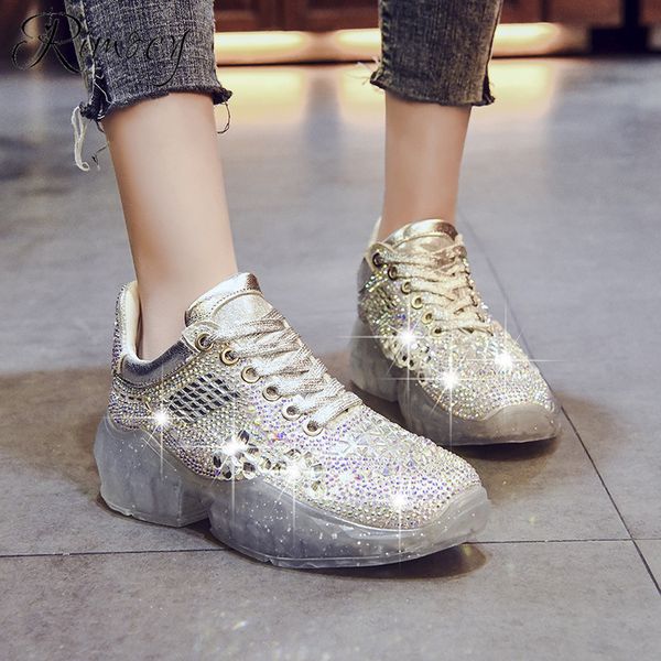 rimocy women bling sneakers fashion crystal transparent pvc soles breathable vulcanize shoes woman lace up platform casual shoes, Black
rimocy women bling sneakers fashion crystal transparent pvc soles breathable vulcanize shoes woman lace up platform casual shoes, Black