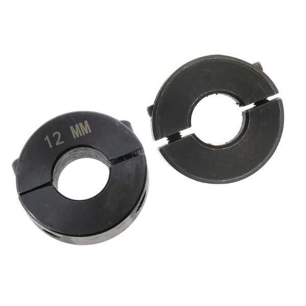 2 pieces fixed ring shaft clamp, split type bearing race snap, aluminum, 12&10 mm
2 pieces fixed ring shaft clamp, split type bearing race snap, aluminum, 12&10 mm