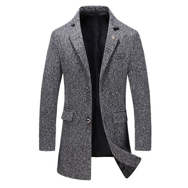 men's woolen coat business down jacket trench oat business male solid classic overcoat medium long jackets grey long woolen, Black
men's woolen coat business down jacket trench oat business male solid classic overcoat medium long jackets grey long woolen, Black