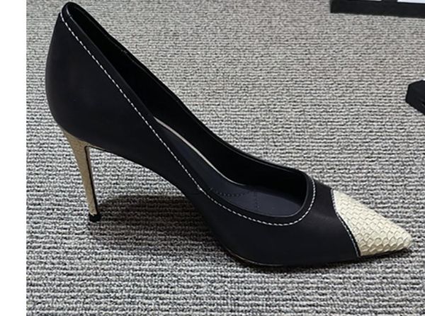 women's shoes in spring and autumn high fine heel pointed end @gh10, Black
