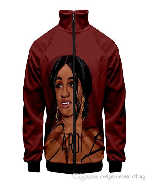 cardi b 3d printing personality zipper sweaahirts mens womens stand collar fashion cacual long sleeve clothing, Black
cardi b 3d printing personality zipper sweaahirts mens womens stand collar fashion cacual long sleeve clothing, Black
