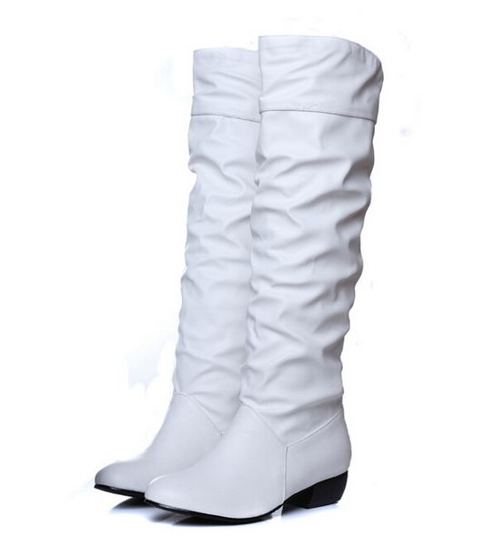 fashion women boots 2018 spring boots botas female stretch pu leather shoes woman black white roma knee-length
fashion women boots 2018 spring boots botas female stretch pu leather shoes woman black white roma knee-length