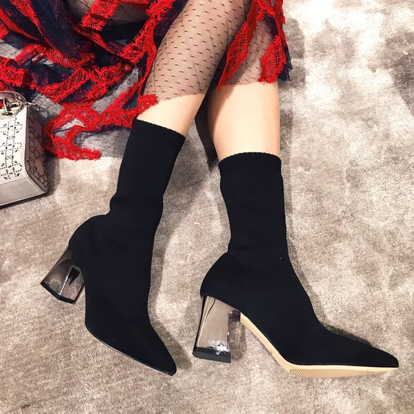 fashion womens mid-calf boots pointed toe stretch fabric black shoes high heels pull on sock boots c98
fashion womens mid-calf boots pointed toe stretch fabric black shoes high heels pull on sock boots c98