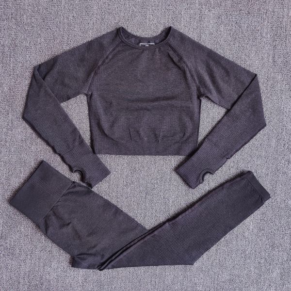 women seamless yoga set gym clothing fitness high waist leggings crop shirts sport suits workout pants active wear t200115, Gray
women seamless yoga set gym clothing fitness high waist leggings crop shirts sport suits workout pants active wear t200115, Gray