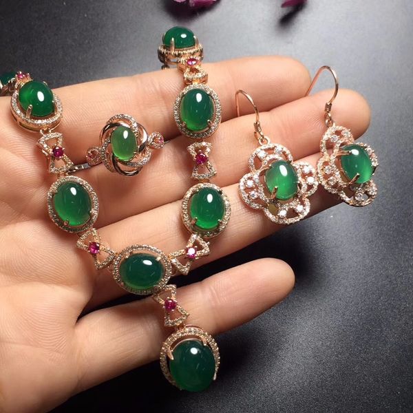 fine jewelry sets real 925 sterling silver natural chalcedo gemstones female jewelry necklace ring sets gemstone jewelries gifts, Black
fine jewelry sets real 925 sterling silver natural chalcedo gemstones female jewelry necklace ring sets gemstone jewelries gifts, Black