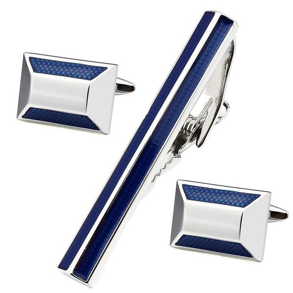 trendy blue tie clips & cufflinks men enamel cuff link and tie clip sets fashion copper metal tie pin sets, Silver
trendy blue tie clips & cufflinks men enamel cuff link and tie clip sets fashion copper metal tie pin sets, Silver