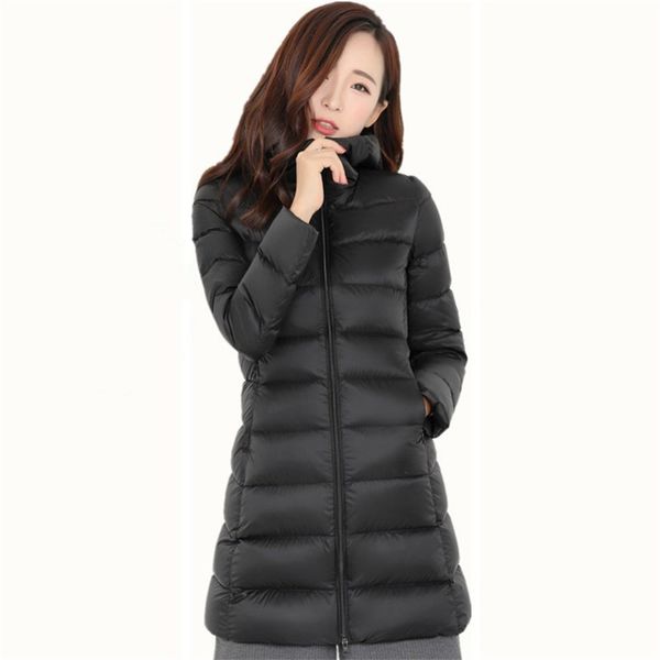 gowyimmes 2019 autumn slim women light thin hooded down jackets slim midi-long white down jacket coat winter clothes outwear 685, Black
gowyimmes 2019 autumn slim women light thin hooded down jackets slim midi-long white down jacket coat winter clothes outwear 685, Black
