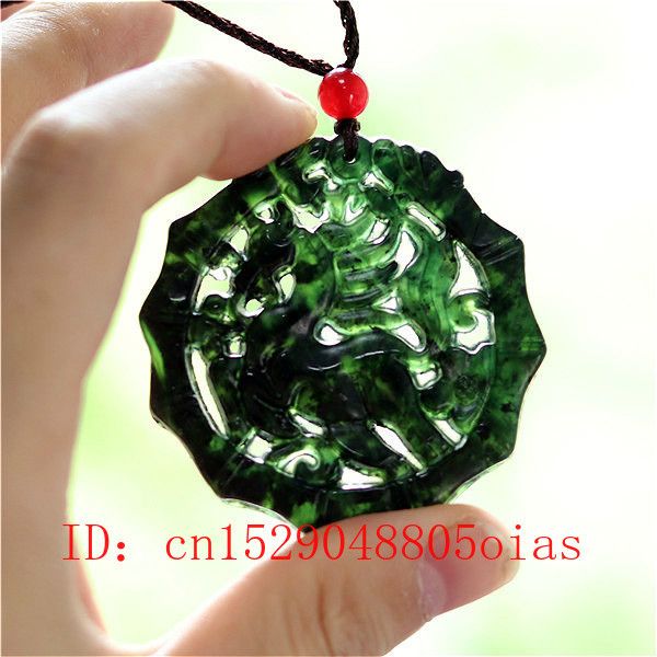 natural black green chinese jade horse pendant necklace obsidian charm jewelry double-sided hollow carved amulet gifts for women, Silver
natural black green chinese jade horse pendant necklace obsidian charm jewelry double-sided hollow carved amulet gifts for women, Silver