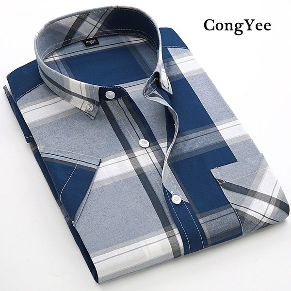 2017 men summer krean design colorful plaid thin cotton short sleeve casual shirts dc019, White;black
2017 men summer krean design colorful plaid thin cotton short sleeve casual shirts dc019, White;black