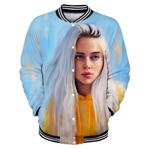 billie eilish 3d printed baseball jackets men/women hoodie sweatshirt winter fashion stand collar funny hiphop baseball uniform, Black
billie eilish 3d printed baseball jackets men/women hoodie sweatshirt winter fashion stand collar funny hiphop baseball uniform, Black