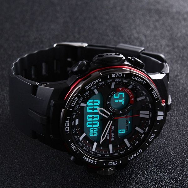 double movement outdoor sports watch men quartz digital multi-function luminous wristwatch waterproof electronics watch students, Slivery;brown
double movement outdoor sports watch men quartz digital multi-function luminous wristwatch waterproof electronics watch students, Slivery;brown