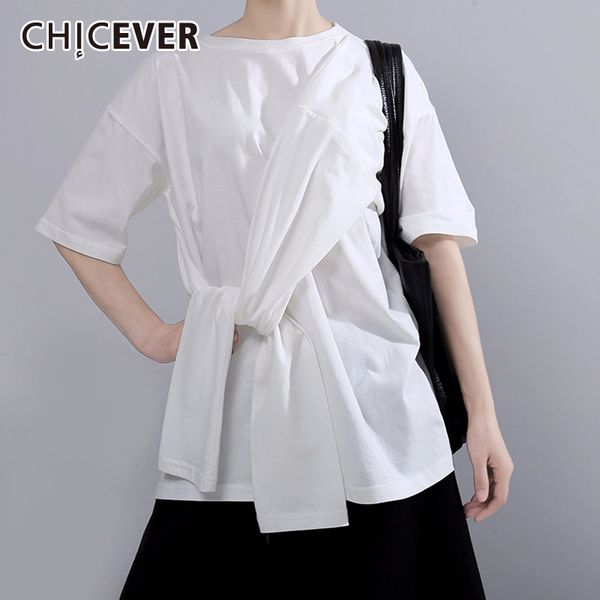 women's t-shirt chicever korean for women o neck short sleeve casual oversized lace up summer shirt females fashion clothes 2021, White
women's t-shirt chicever korean for women o neck short sleeve casual oversized lace up summer shirt females fashion clothes 2021, White