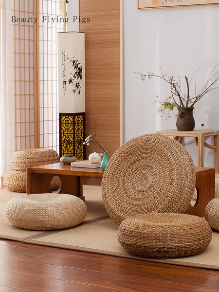 pastoral wind grass tuft japanese-style cushion thick round rattan tatami cushion meditation mat floor balcony grass mat star
pastoral wind grass tuft japanese-style cushion thick round rattan tatami cushion meditation mat floor balcony grass mat star