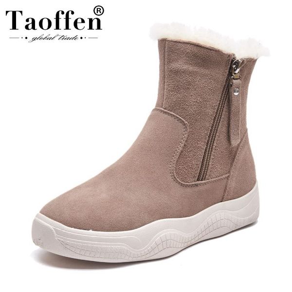 taoffen 2020 new arrival ankle boots real leather plush fur keep warm zipper flats short boots daily snow shoes women size 35-39, Black
taoffen 2020 new arrival ankle boots real leather plush fur keep warm zipper flats short boots daily snow shoes women size 35-39, Black