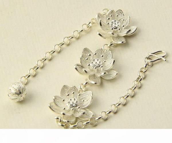 sterling silver national style female jewelry christmas bracelet full of lotus filigree bracelet fashion personality cool bracelet, Black
sterling silver national style female jewelry christmas bracelet full of lotus filigree bracelet fashion personality cool bracelet, Black