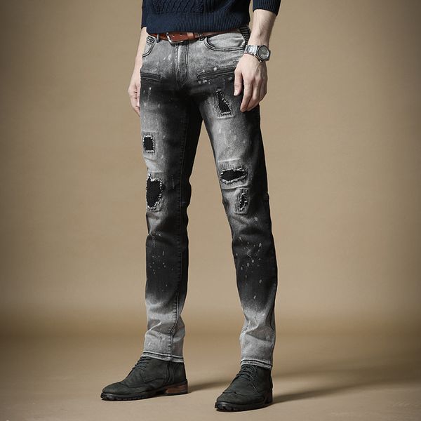 new 2020 men's male hole jeans brand stretch european american hip hop retro pants straight old denim trousers, Blue
new 2020 men's male hole jeans brand stretch european american hip hop retro pants straight old denim trousers, Blue