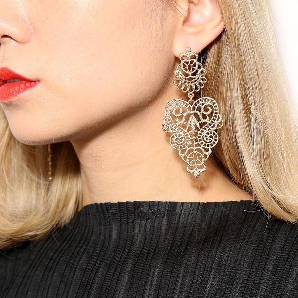 new bohemia vintage hollow leaves drop earrings women's jewelry big brand exaggerated female dangle brincos bijoux gift eb158, Silver
new bohemia vintage hollow leaves drop earrings women's jewelry big brand exaggerated female dangle brincos bijoux gift eb158, Silver