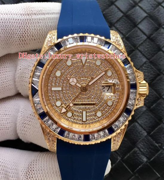 3 colors fashion wristwatches gmt ii 116758 116759 40mm diamond dial rubber strap stainless 2813 movement automatic mens watch watches, Slivery;brown
3 colors fashion wristwatches gmt ii 116758 116759 40mm diamond dial rubber strap stainless 2813 movement automatic mens watch watches, Slivery;brown