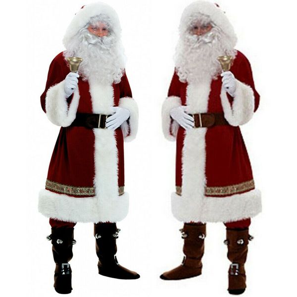 christmas santa claus costume cosplay santa claus clothes fancy dress christmas men women cosplay suit for adults, Black;red
christmas santa claus costume cosplay santa claus clothes fancy dress christmas men women cosplay suit for adults, Black;red