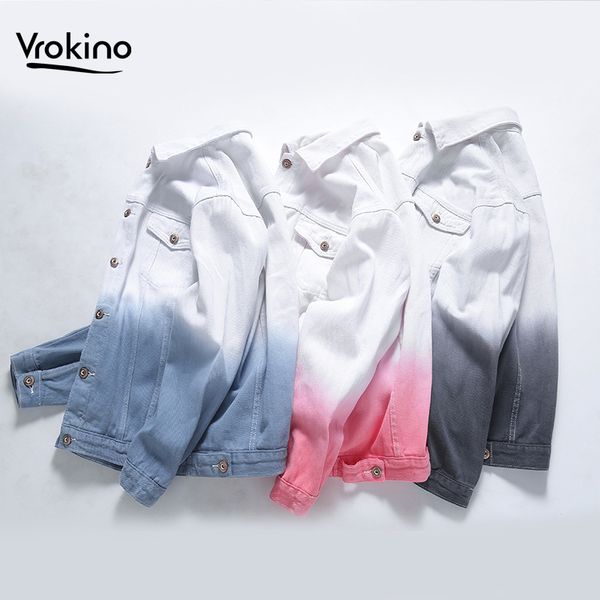 2020spring new men's fashion colorblock denim jacket high-quality cotton slim denim jacket men grey blue pink m-3xl, Black;brown
2020spring new men's fashion colorblock denim jacket high-quality cotton slim denim jacket men grey blue pink m-3xl, Black;brown