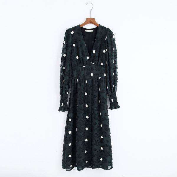 casual dresses stylish women dress autumn 2021 fashion blackish green jacquard embroidery white dot modern lady shine through, Black;gray
casual dresses stylish women dress autumn 2021 fashion blackish green jacquard embroidery white dot modern lady shine through, Black;gray