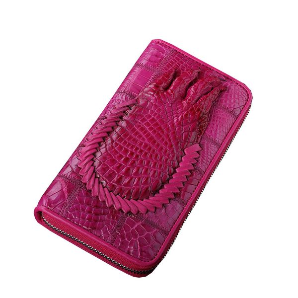 exotic genuine crocodile skin zipper closure women card purse lady large wallet real alligator leather female long clutch wallet, Red;black
exotic genuine crocodile skin zipper closure women card purse lady large wallet real alligator leather female long clutch wallet, Red;black