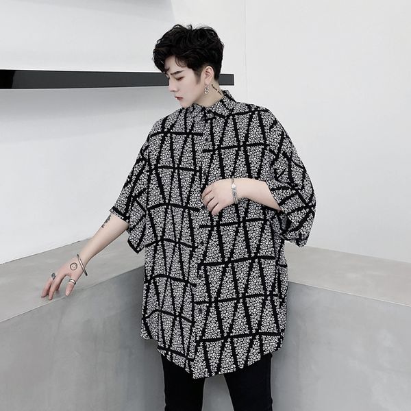 summer fashion trends 2020 men shirt short sleeve plaid print button casual hip hop dress shirt blouse camisa masculina, White;black
summer fashion trends 2020 men shirt short sleeve plaid print button casual hip hop dress shirt blouse camisa masculina, White;black