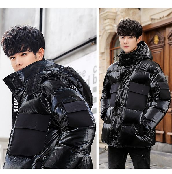 2019 new down jacket men's short white duck down jacket british cool and thick warm hooded jacketnew double side loo, Black
2019 new down jacket men's short white duck down jacket british cool and thick warm hooded jacketnew double side loo, Black
