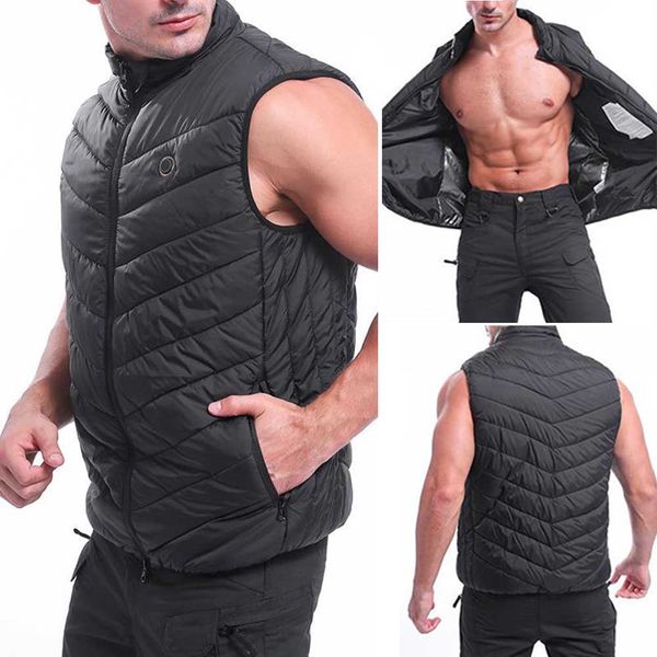 men women outdoor sports fishing electric heating vest washable pain relief usb charging hiking warm temperature control, Gray;blue
men women outdoor sports fishing electric heating vest washable pain relief usb charging hiking warm temperature control, Gray;blue