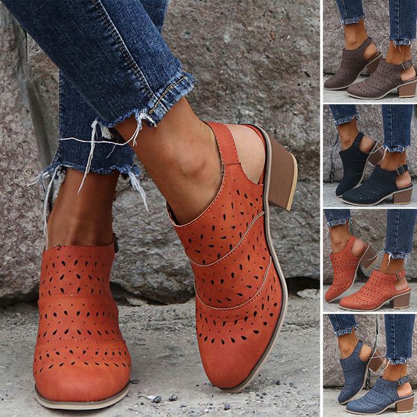 women's hollow out buckle strap boots shoes ladies fashion vintage short boots square heels spring autumn shoe booties female, Black
women's hollow out buckle strap boots shoes ladies fashion vintage short boots square heels spring autumn shoe booties female, Black