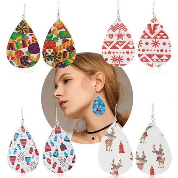 leather christmas earrings pu leather double sided patternteardrop earrings girls & ladies fish hook leather drop earrings, Silver
leather christmas earrings pu leather double sided patternteardrop earrings girls & ladies fish hook leather drop earrings, Silver