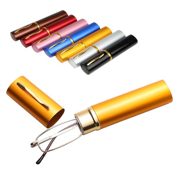 fashion men slim tube case reading glasses portable hangable pocket presbyopic glasses male women metal small frame clear lens, Silver
fashion men slim tube case reading glasses portable hangable pocket presbyopic glasses male women metal small frame clear lens, Silver