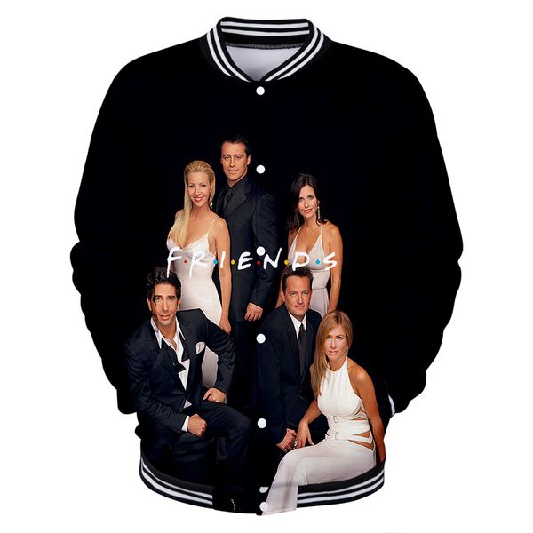 new friends printed 3d baseball jackets women/men fashion long sleeve jacket 2019 casual streetwear clothes, Black
new friends printed 3d baseball jackets women/men fashion long sleeve jacket 2019 casual streetwear clothes, Black