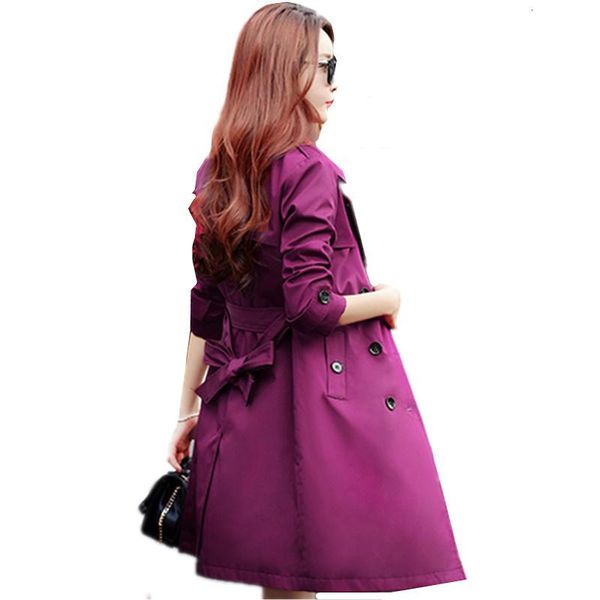 women trench coat 2018 new spring autumn fashion plus size slim long overcoat lady casual double-breasted windbreaker coat c164, Tan;black 
women trench coat 2018 new spring autumn fashion plus size slim long overcoat lady casual double-breasted windbreaker coat c164, Tan;black