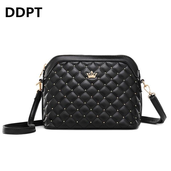 ddpt women bag fashion women messenger bags rivet chain shoulder bag pu leather crossbody quiled crown bags
ddpt women bag fashion women messenger bags rivet chain shoulder bag pu leather crossbody quiled crown bags