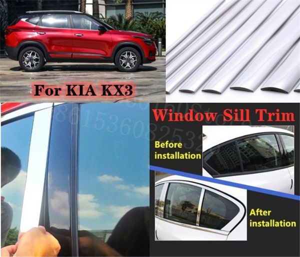 puou high-quality car full window pillar trim cover stainless steel chrome decoration for kia kx3 2015-2017 car styling
puou high-quality car full window pillar trim cover stainless steel chrome decoration for kia kx3 2015-2017 car styling