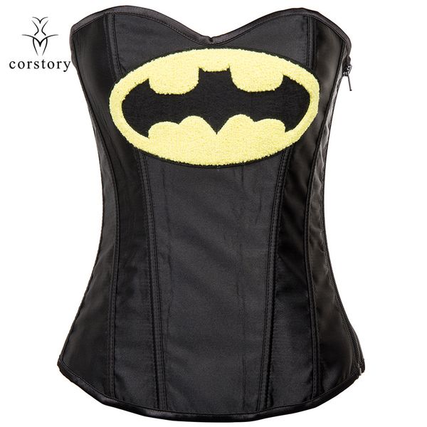 corstory black satin bat pattern side zipper costume overbust corsets and bustiers waist trainer women gothic corselet, Black;white
corstory black satin bat pattern side zipper costume overbust corsets and bustiers waist trainer women gothic corselet, Black;white