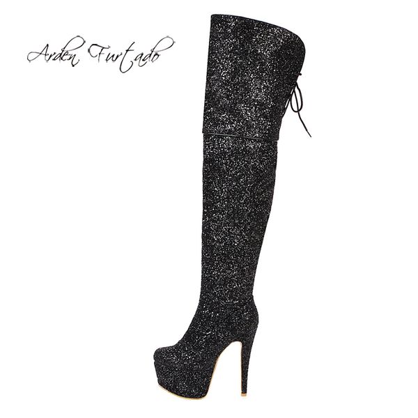 arden furtado fashion women's shoes winter pointed toe stilettos heels elegant ladies gold glitter over the knee high boots, Black
arden furtado fashion women's shoes winter pointed toe stilettos heels elegant ladies gold glitter over the knee high boots, Black