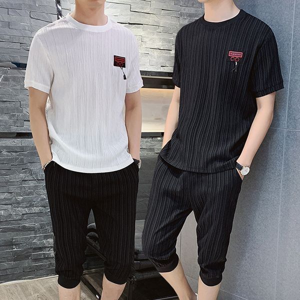 solid color men's set male o-neck short-sleeved t-shirt shorts breathable casual 2 pieces men's set, Gray
solid color men's set male o-neck short-sleeved t-shirt shorts breathable casual 2 pieces men's set, Gray
