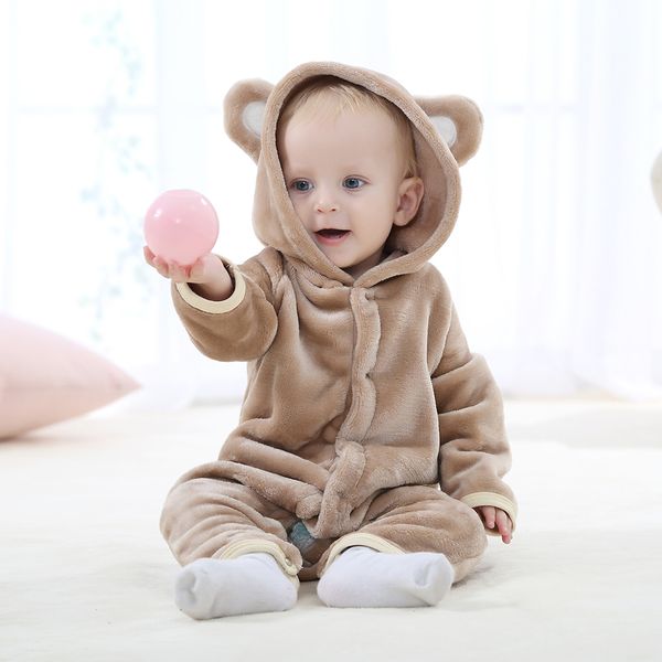 2020 spring autumn baby hooded romper children's clothing bear style climbing clothes baby rompers, White
2020 spring autumn baby hooded romper children's clothing bear style climbing clothes baby rompers, White