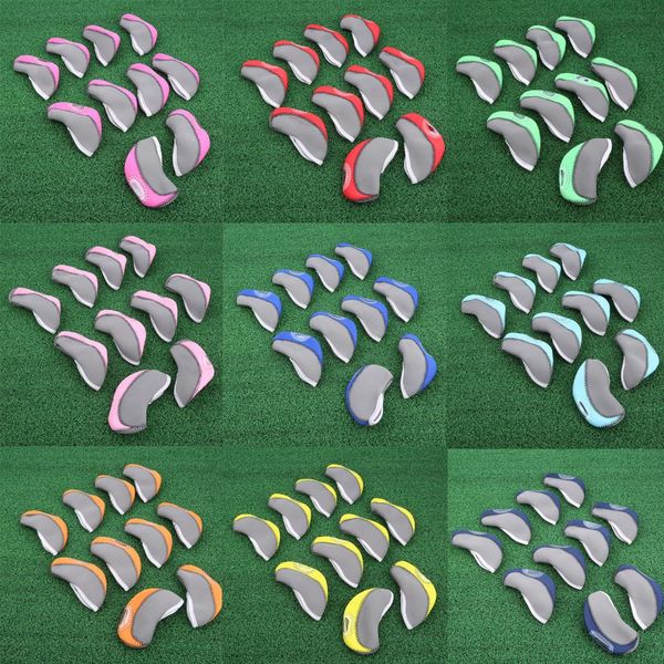 10 pcs/set neoprene golf club head covers with transparent plastic viewing window for irons head protective headcovers 9 colors
10 pcs/set neoprene golf club head covers with transparent plastic viewing window for irons head protective headcovers 9 colors