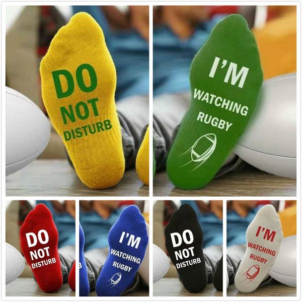 do not disturb i'm watching rugby letters socks for men women luxury designer mens sports socks fashion cycling lovers sock gift eur 36, Black
do not disturb i'm watching rugby letters socks for men women luxury designer mens sports socks fashion cycling lovers sock gift eur 36, Black