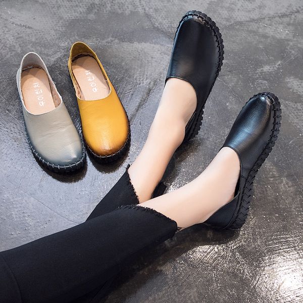 tilocow handmade genuine leather women loafers shollow slip on women flat shoes woman casual retro footwear female sewing shoes, Black
tilocow handmade genuine leather women loafers shollow slip on women flat shoes woman casual retro footwear female sewing shoes, Black