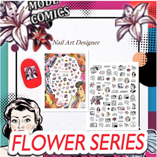 ca series 306 mode comics design 3d nail art sticker back glue nail decals japan type diy decoration tools, Black
ca series 306 mode comics design 3d nail art sticker back glue nail decals japan type diy decoration tools, Black