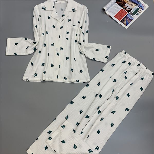 qweek cotton long sleeve sleepwear 2 piece japanese-style cactus print pajamas women winter warm pyjamas women set, Black;red
qweek cotton long sleeve sleepwear 2 piece japanese-style cactus print pajamas women winter warm pyjamas women set, Black;red