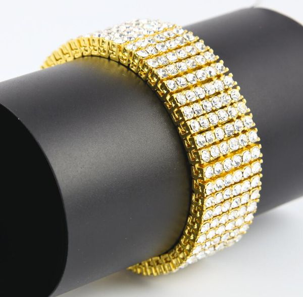 hip hop bling iced out cubic zirconia bracelet men women 6 rows of bracelets geometric square cz stone chain bracelets jewelry, Black
hip hop bling iced out cubic zirconia bracelet men women 6 rows of bracelets geometric square cz stone chain bracelets jewelry, Black
