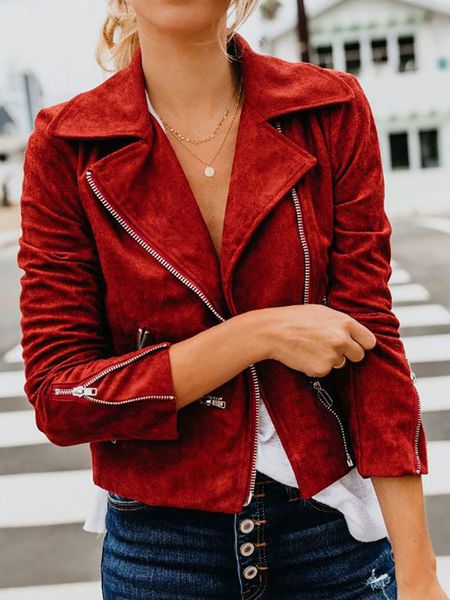 women autumn winter suede zipper women's jacket coats 2019 fashion solid long sleeve turn-down collar slim jackets streetwear, Black;brown
women autumn winter suede zipper women's jacket coats 2019 fashion solid long sleeve turn-down collar slim jackets streetwear, Black;brown