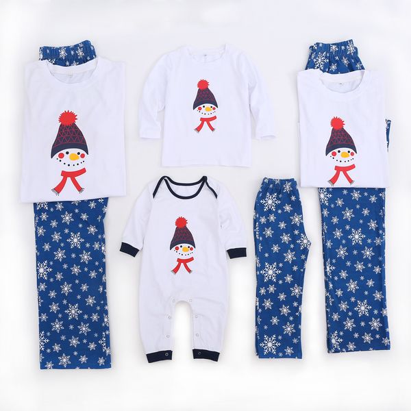 autumn and winter new cotton casual parent-child christmas cute snowman and snow pants family matching pajamas set, Blue
autumn and winter new cotton casual parent-child christmas cute snowman and snow pants family matching pajamas set, Blue